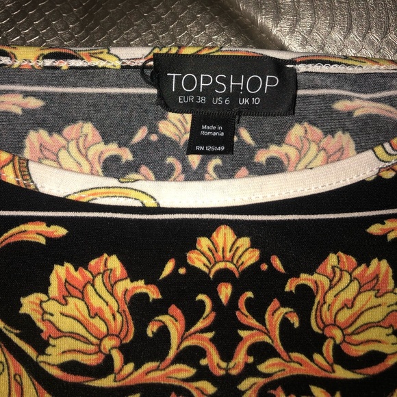 TopShop Baroque Print Dress - Picture 5 of 5
